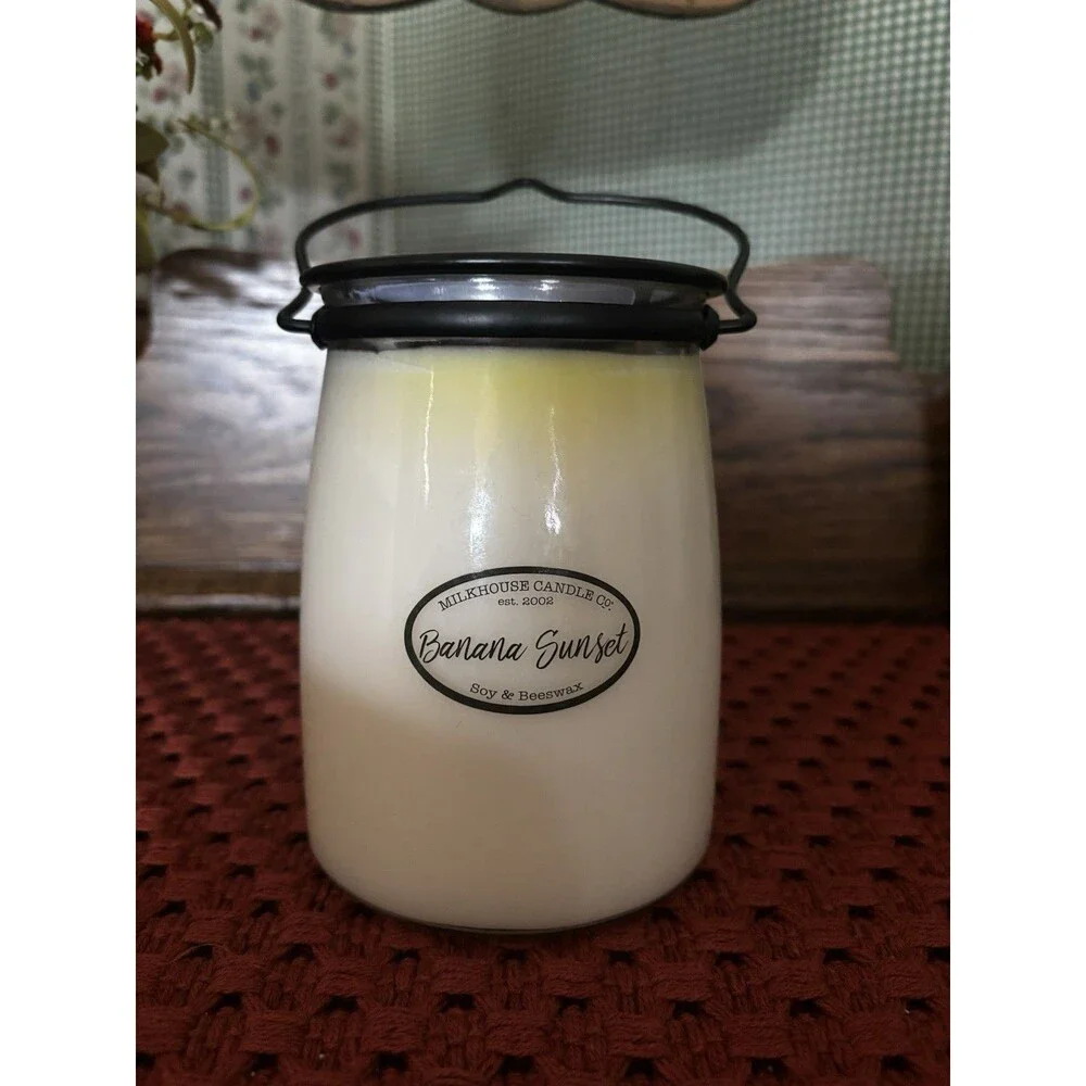 Milkhouse Candle 22 Ounce Banana Sunset Soy & Beeswax Butter Jar Candle